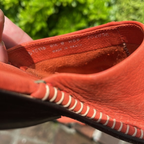 Cole Haan Orange suede mule loafer size 8 1/2 - Picture 8 of 10